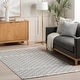 preview thumbnail 1 of 7, Nuloom Sunniva Casual Checkered Tasseled Area Rug 4' x 6' - Beige - Rectangle