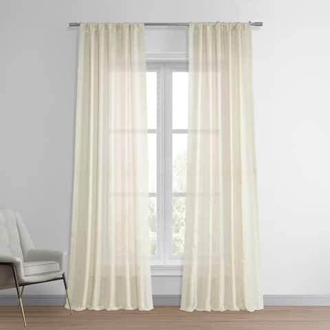 Exclusive Fabrics Signature French Linen Sheer Curtain (1 Panel)
