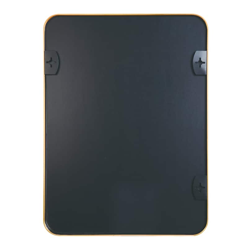 24x32 Inch Silver Metal Framed Rectangular Bathrrom Mirror for Wall
