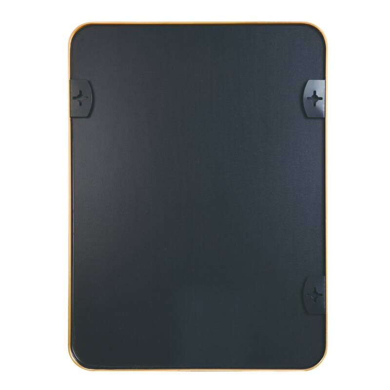 GDFStudio - Everly Contemporary Rectangular Bathroom Vanity Decorative Mirror with Reinforced Wall Mount & Metal Frame