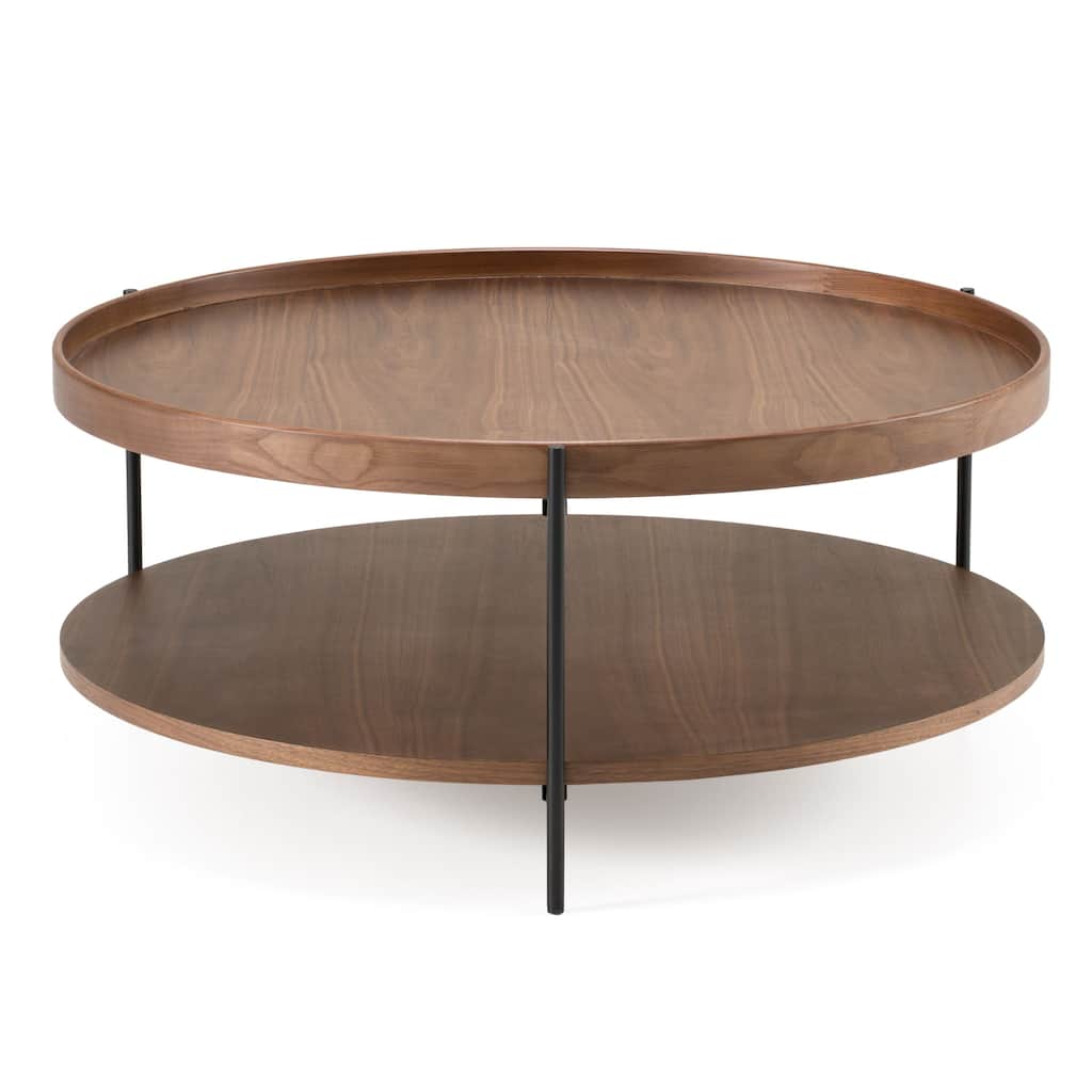 Modrest Savoy Modern Walnut Large Coffee Table