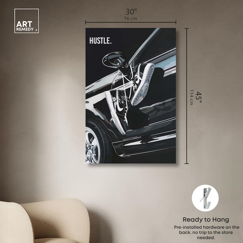 Sneaker Lace Car Canvas by Art Remedy, Gallery Wrapped