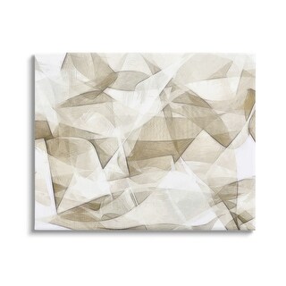 Stupell Neutral Abstract Folds White Beige Busy Shapes Canvas Wall Art ...
