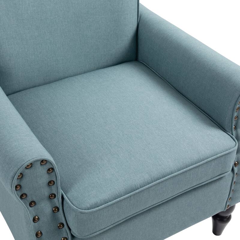 Living Room Armchair with Nailhead Trim - 29.9"W x 29.9"H x 32.9"D