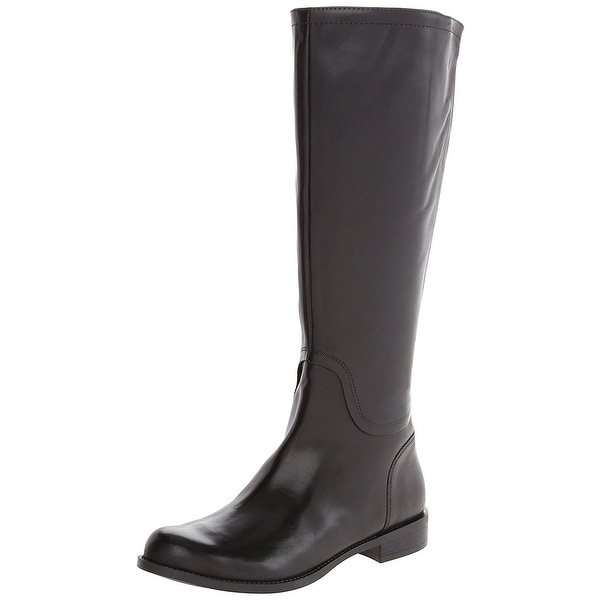 Nine West Womens Contigua Leather Almond Toe Knee High Fashion Boots