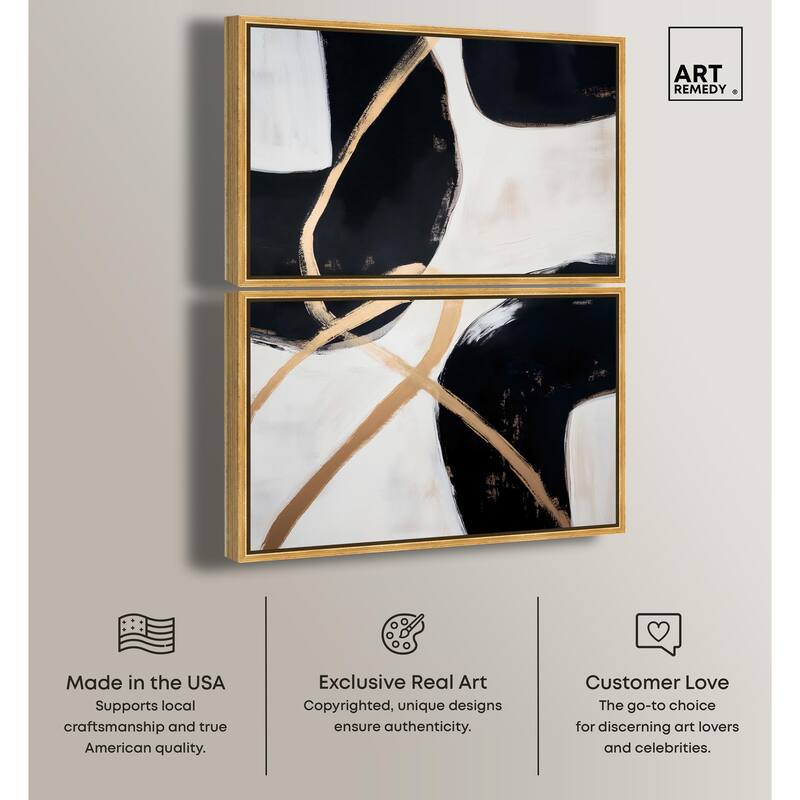 Rhythm of Contrast Canvas Set of 2 by Art Remedy