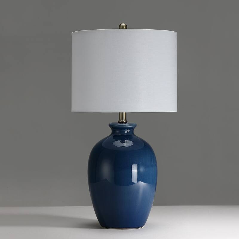 Ceramic Table Lamp with White Shade