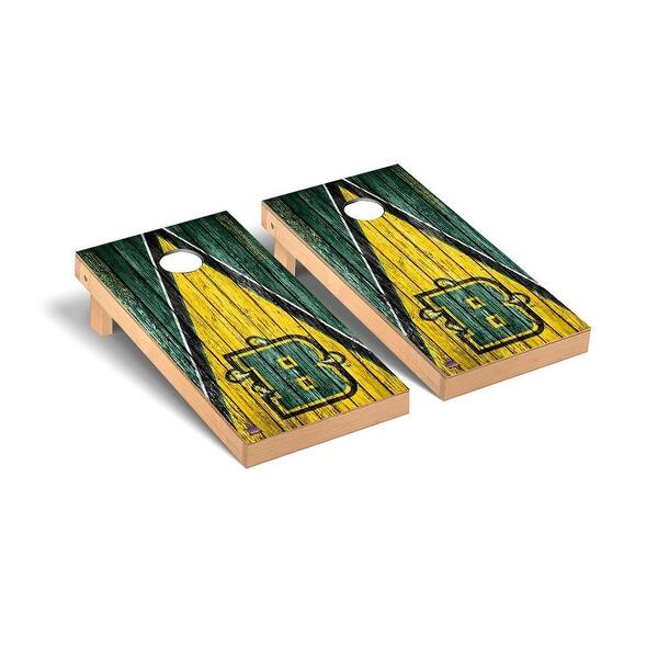 slide 2 of 5, SUNY Brockport Golden Eagles Weathered Cornhole Board Set