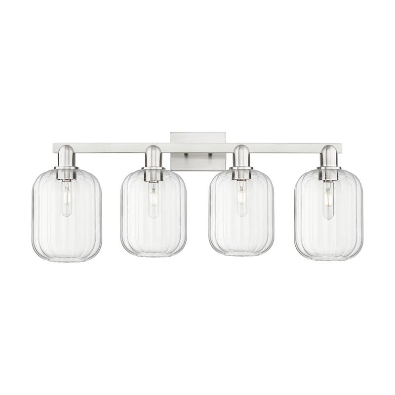 Innovations Lighting 716-4W-14-36 Preston Vanity Preston 4 Light 36" - Brushed Satin Nickel / Clear