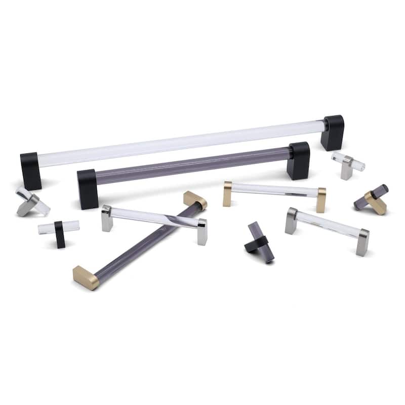 Hapny Home C501-CLR Clarity 3-3/4" Center to Center Solid Metal and