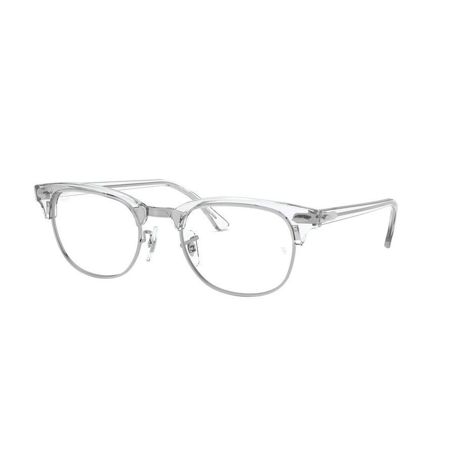 Ray Ban Rx5154 01 49 White Trasparent Unisex Square Eyeglasses On Sale Overstock