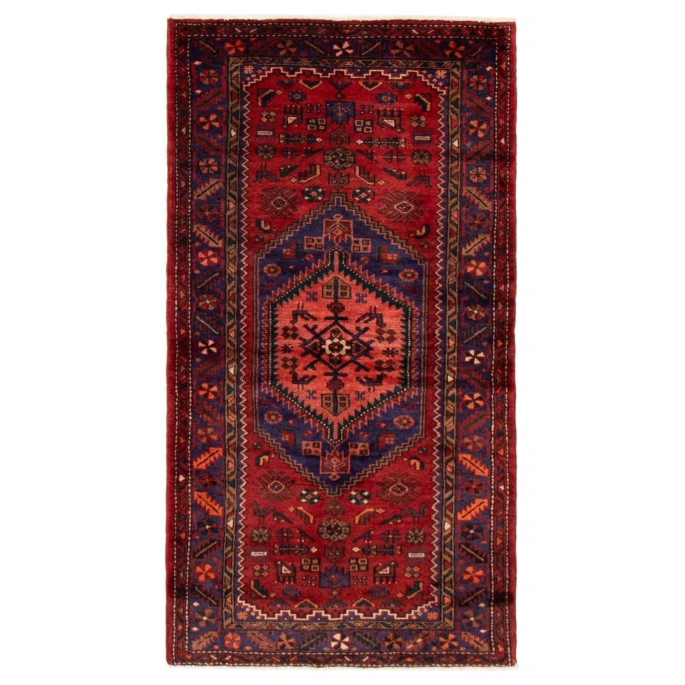 ECARPETGALLERY Hand-knotted Andelz Red Wool Rug - 3'9 x 6'11