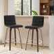 preview thumbnail 52 of 198, 26"/29" Faux Leather Swivel Bar/Counter Stools, Set of 2/3 Set of 2 - Black - Counter Height