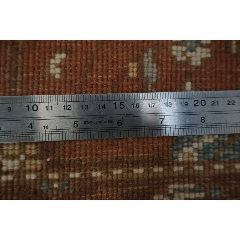 Hand Knotted Oriental 100% Wool Carpet Traditional All-Over Brown Ziegler Area Rug - 3' 11'' X 2' 1''