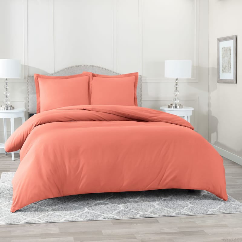 Nestl Ultra Soft Double Brushed Microfiber Duvet Cover Set with Button Closure