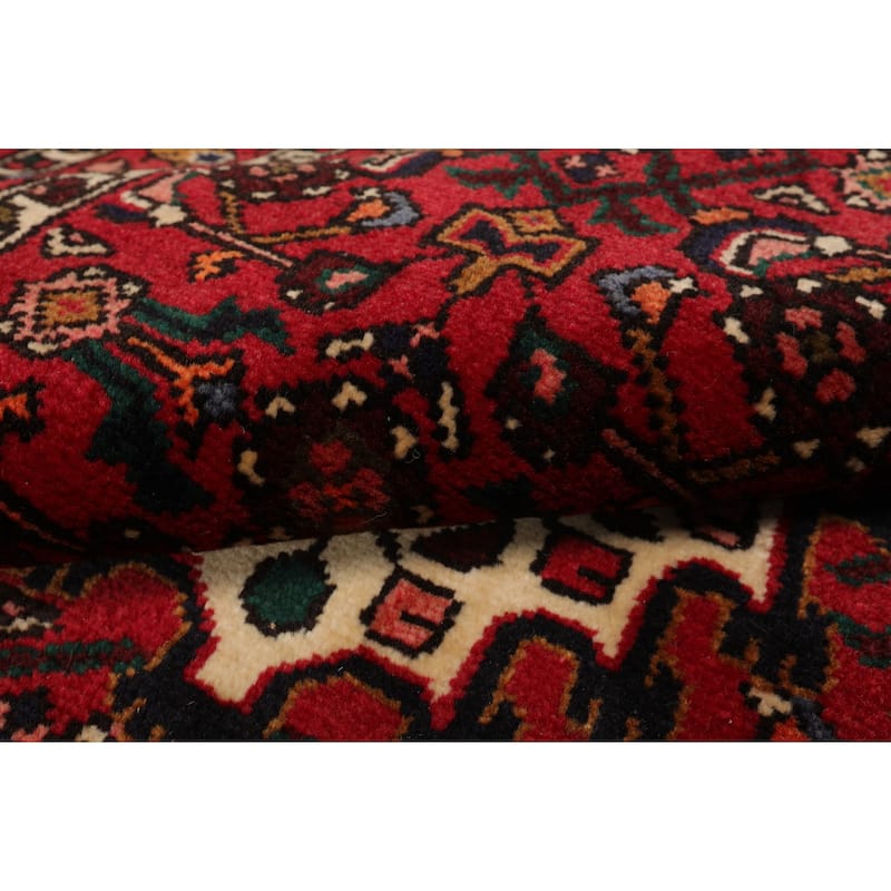 3'6''x5'3'' Hand Knotted Wool Red Abadeh Traditional Oriental Area Rug - 3' 6'' x 5' 3''