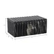 preview thumbnail 4 of 23, Decorative Rectangular Marble Ridged Box with Removeable Lid