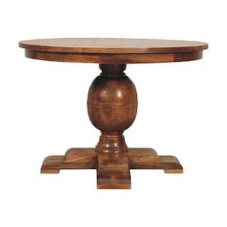 Artisan Furniture Solid Wood Wentworth Round Dining Table, Brown