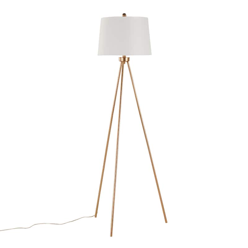 Silver Orchid Saerna 62" Tripod Floor Lamp with Linen Shade