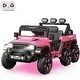 preview thumbnail 7 of 24, Ride on Car with 6 EVA Wheels&4WD, 24V Battery Powered Electric Car for Ages 3-6 Kids Pink