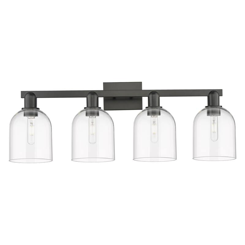 Innovations Lighting Endless Possibilities Arcadia - Bella - 4 Light 33" Bath Vanity Light - Clear/Matte Black