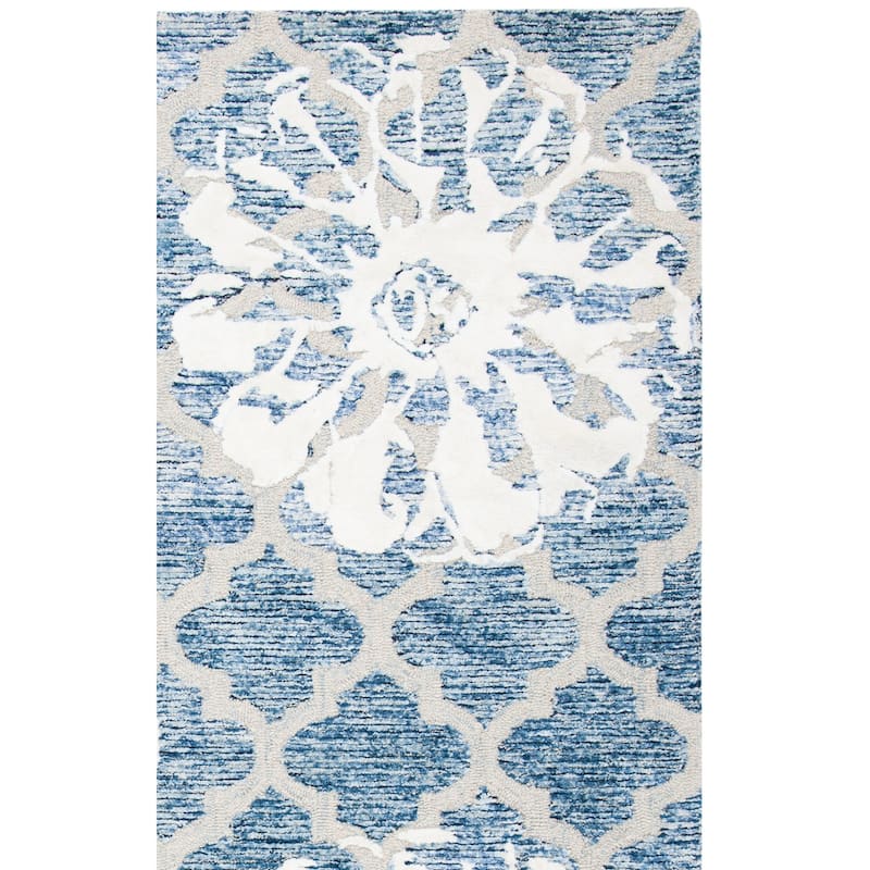 SAFAVIEH Handmade Glamour Florelle Floral Trellis Wool/ Viscose Rug