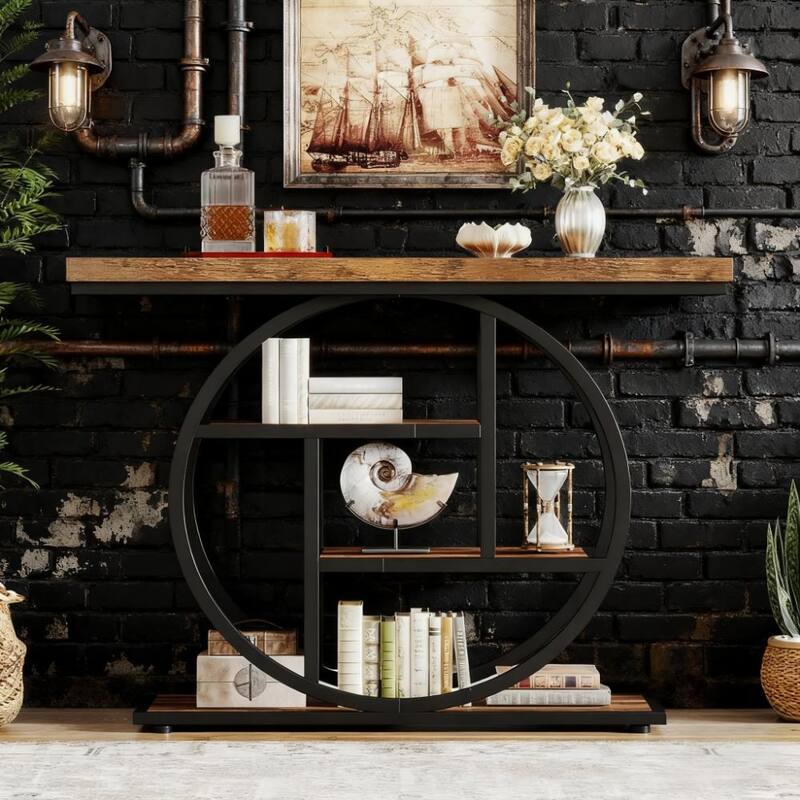 41.3" Console Table Sofa Table, Entryway Console Table, Narrow Wood Accent Tables