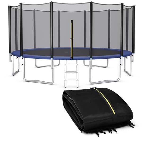 slide 2 of 10, Gymax 16FT Trampoline Safety Net Replacement Protection Enclosure Net Kids