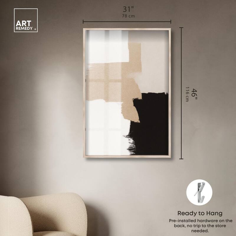 Beige and Black II Shadowbox by Art Remedy