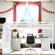 preview thumbnail 2 of 22, Solid Pine Wood Frame Loft Bed With Underneath Space And Stable Staircase, Twin Size Loft Bed With Desk And Drawers