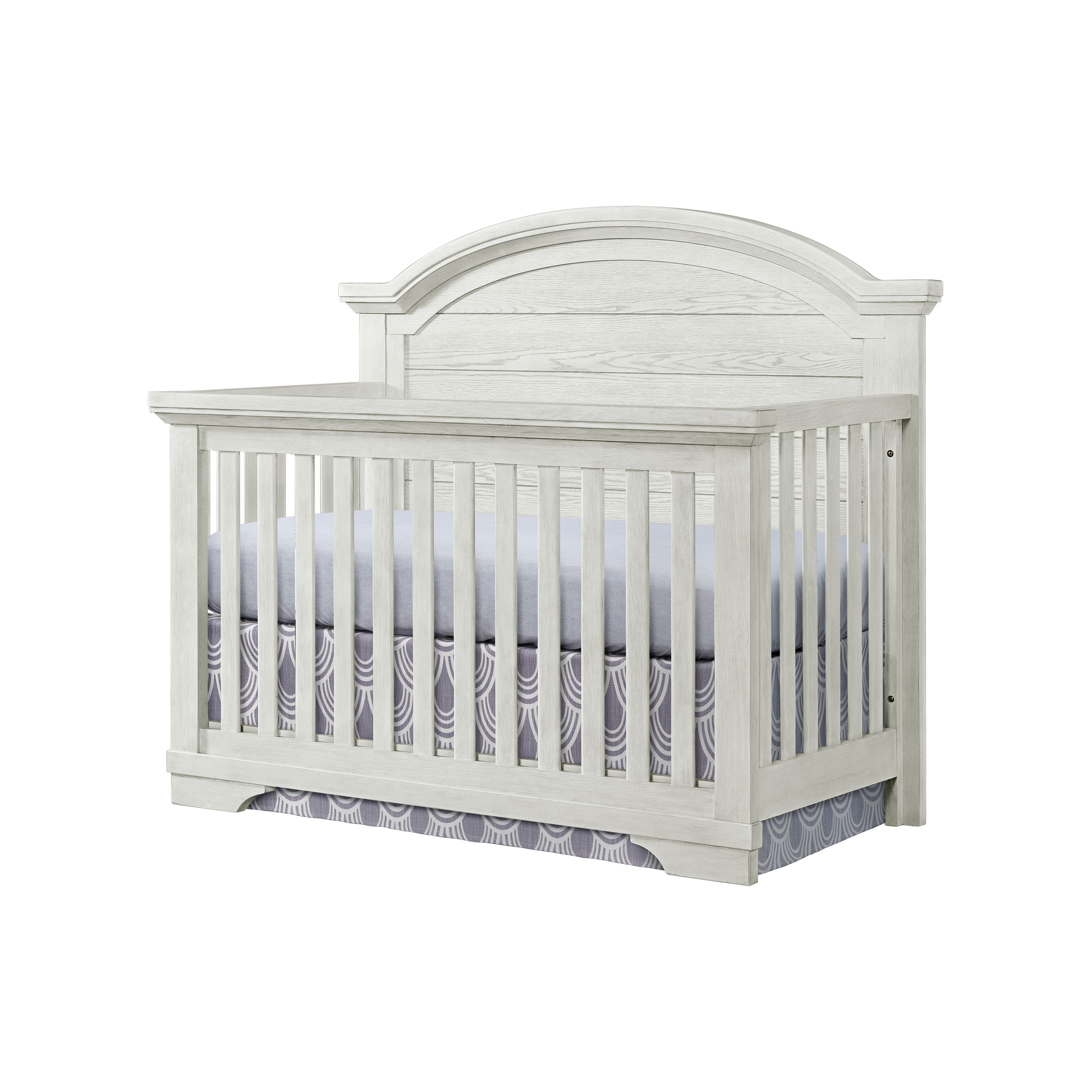 Foundry 56" Wide Arch Top Convertible Crib, White Dove