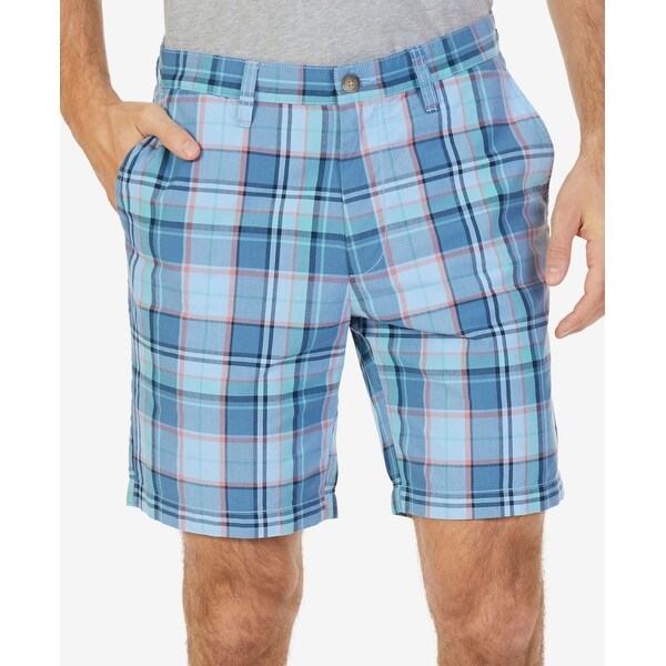 plaid chino shorts