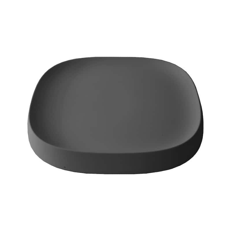 Pebble Modern Plant Caddy with Hidden Wheels - Large - Slate