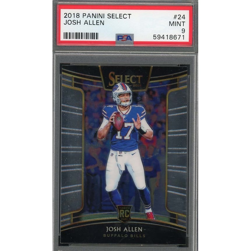 Josh Allen 2018 Panini Select Football Rookie Card #24 Graded PSA 9 - 8'6" x 11'6"
