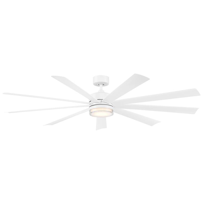 Wynd XL Indoor and Outdoor 9-Blade Smart Ceiling Fan 72in with 3000K LED Light Kit and Remote Control