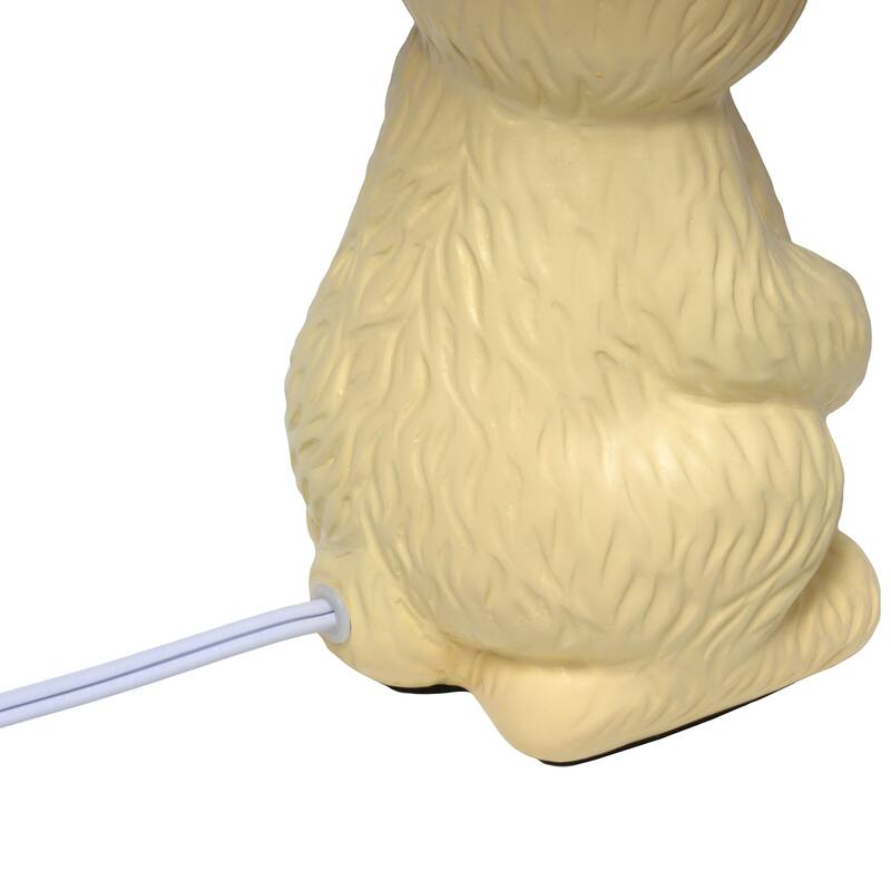 16.33 in. Yellow Finish Table Lamp with Yellow Shade, Sturdy Table Lamp for Living Rooms and Bedrooms