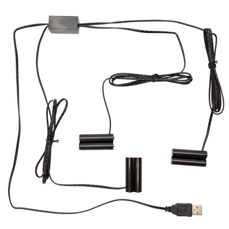 Battery Replacement Power Packs With Connector 56" Black Set of 2