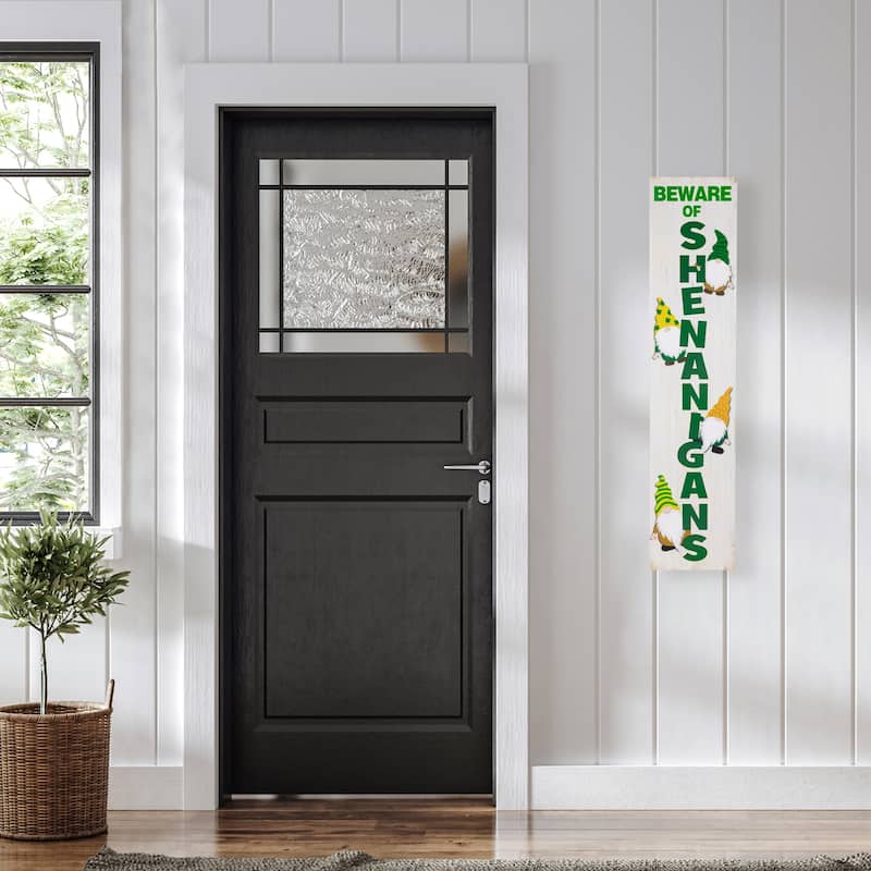 Beware of Shenanigans St. Patricks Day Wall Sign - 36"