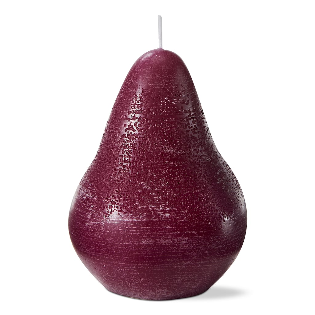 Pear Candle Eggplant - Sculpted Novelty Candle in Eggplant Purple, 4" H x 3" L x 3" W, Paraffin Wax, Everyday Decor