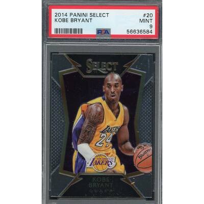 Kobe Bryant 2014 Panini Select Basketball Card #20 Graded PSA 9 - 8'6" x 11'6"