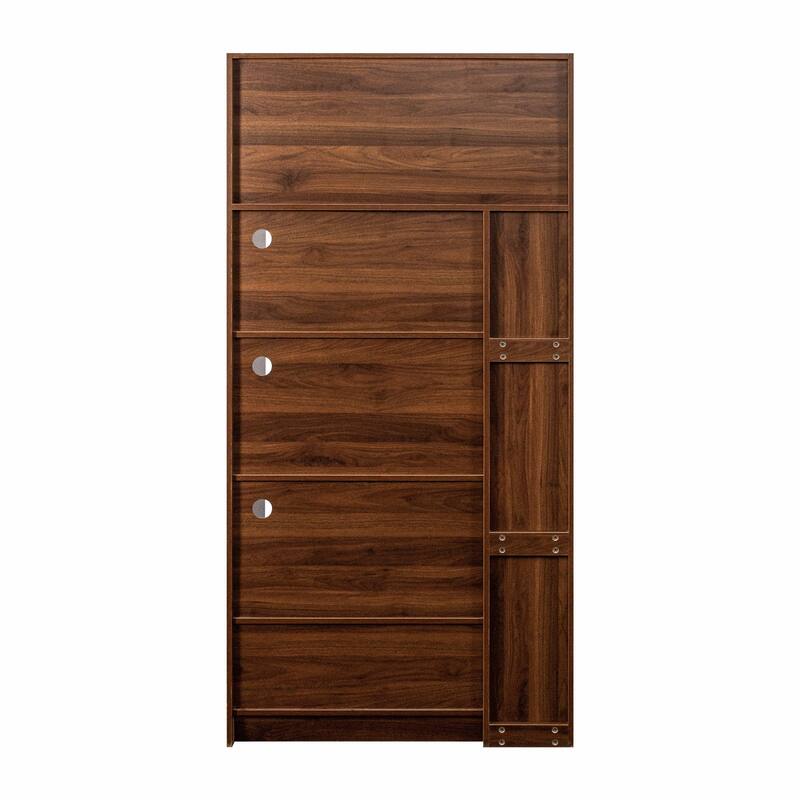 GDFStudio - Harry 70.87" Freestanding Multi-Function Pantry Cabinet with Pull-Out Shelves, Drawers & Microwave Stand