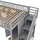preview thumbnail 29 of 53, Loft Bed with Bookshelf,Drawers,Desk,and Wardrobe