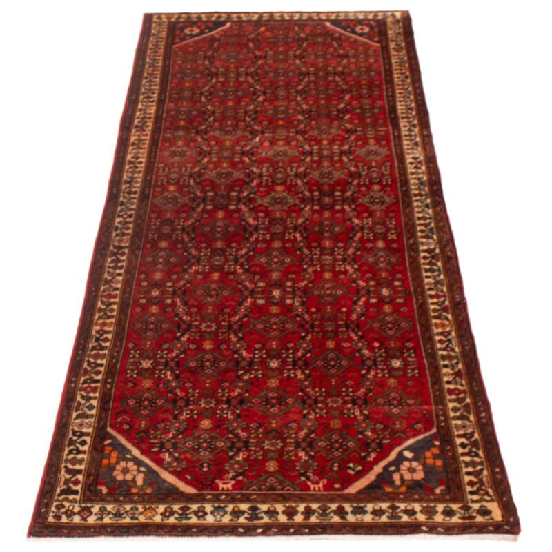 ECARPETGALLERY Hand-knotted Andelz Red Wool Rug - 3'8 x 9'10