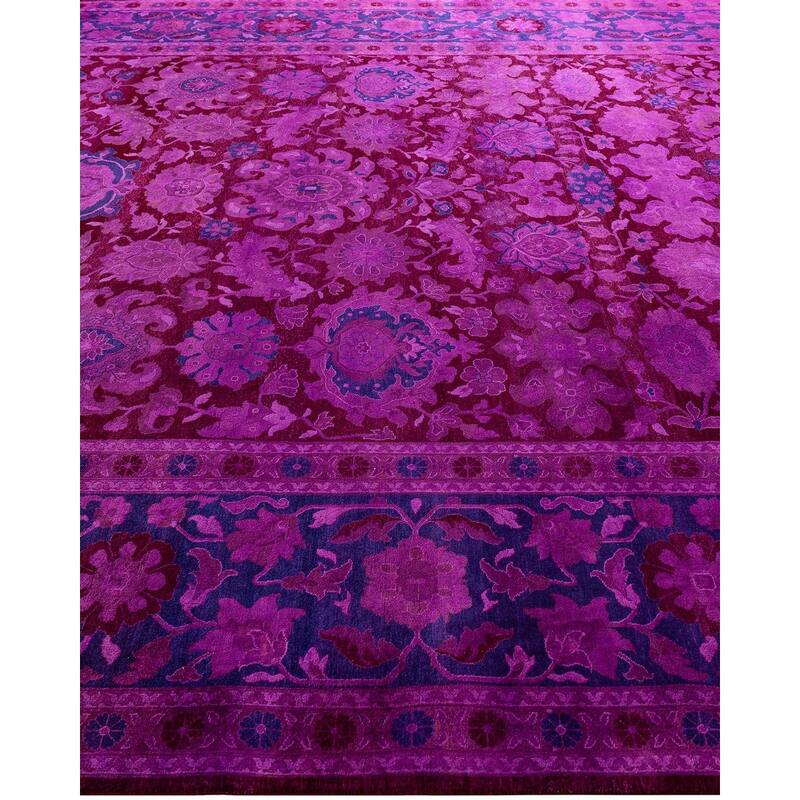 Fine Vibrance One-of-a-Kind Hand-Knotted Area Rug - Pink, 9' 5" x 11' 10" - 9' 5" x 11' 10"