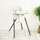 preview thumbnail 18 of 21, 3-in-1 Cute Folding High Chair, Perfect Modern Space Saving Highchair with Detachable Double Tray, 3-Point Harness White High Chair