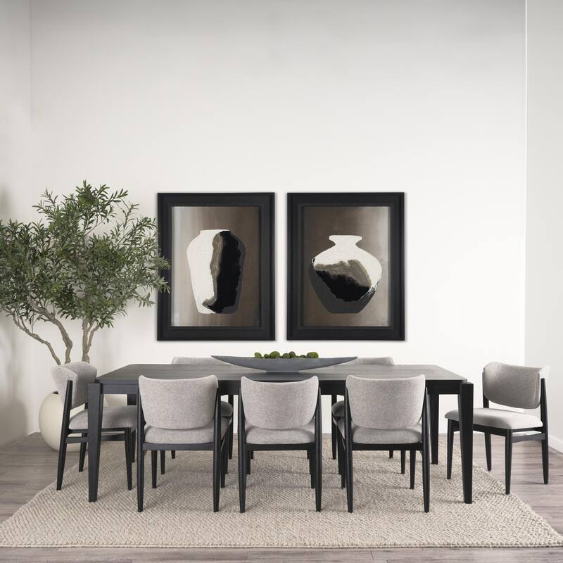 Teva Black Wood Rectangular 92" Dining Table - 92.0L x 39.0W x 30.0H