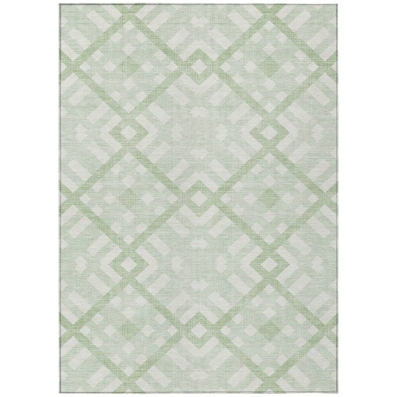 HomeRoots Geometric Transitional Rectangle Outdoor Rug