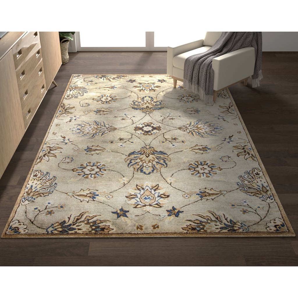 Domani Alexandria Grey Marrakesh Hand-tufted Wool Area Rug