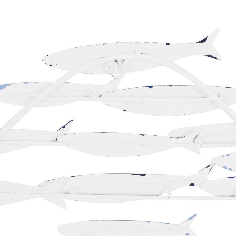Metal Fish Indoor Outdoor Home Wall Decor - Blue - Roche River Decor