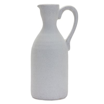 Terracotta Pitcher Vase - 13.5" - White
